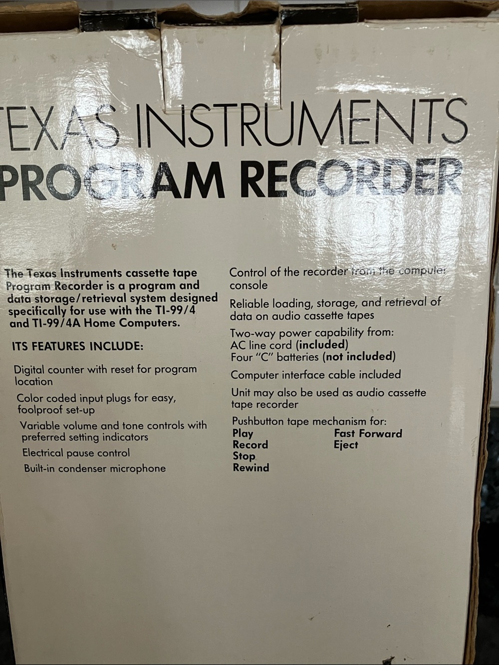 NWT 1980’s Texas Instruments Program Recorder Model PHP27039, Vintage - Picture 6 of 11